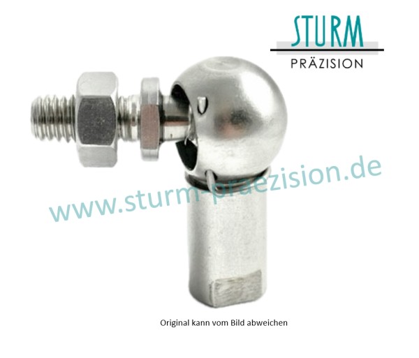 Winkelgelenk CS-13-M6/M8-VZ Sonderausführung (ähnl. DIN 71802, Kugelpfanne M8, Kugelzapfen M6x1, For