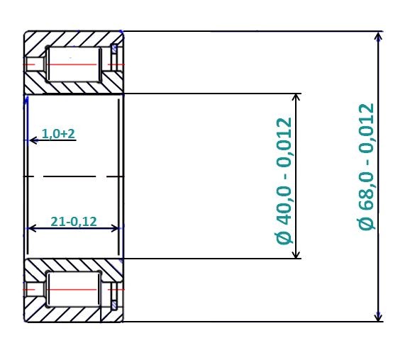 Zylinderrollenlager STBSL-183008 (SL183008, SL183008-A-XL, NCF3008V)