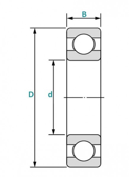 NIRO-Hybridlager 6000-C3-NI-HYBRID-PEEK (S6000-C3 HYBRID, HYB S6000 C3)