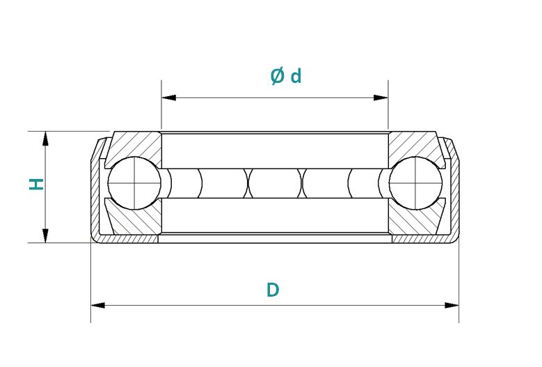 Kugellager Axial 5x12mm, Axial Kugellager