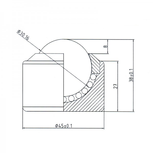 Niro-Kugelrolle KSM-30-C-NI