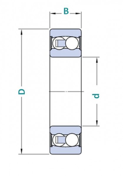 Niro-Pendelkugellager S-2206-2RS (SS 2206 2RS1, S-2206-2RS)